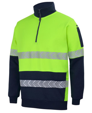 Picture of HI VIS 330G 1/2 ZIP SEGMENTED TAPE FLEECE