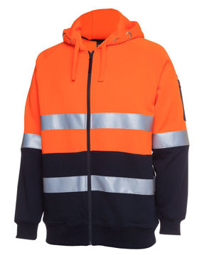 Picture of HI VIS (D+N) FULL ZIP FLEECY HOODIE